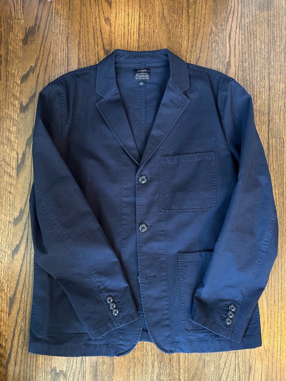 J. Crew Navy Cotton-Blend Lightweight Workwear Jacket